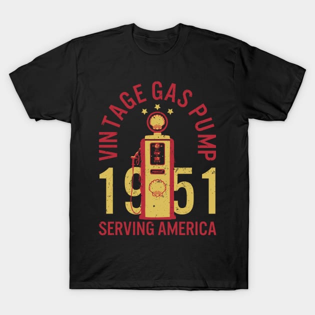 Vintage Gas Pump T-Shirt by JakeRhodes